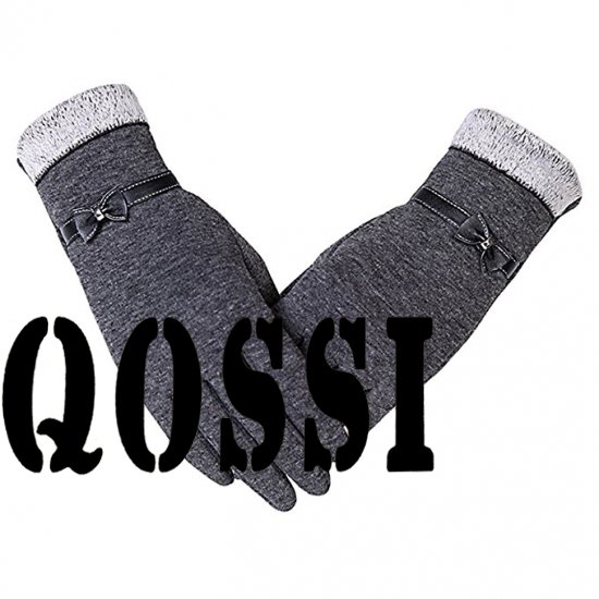 Qossi Women's Winter Screentouch Thick Warm Weather Gloves Mittens - Click Image to Close